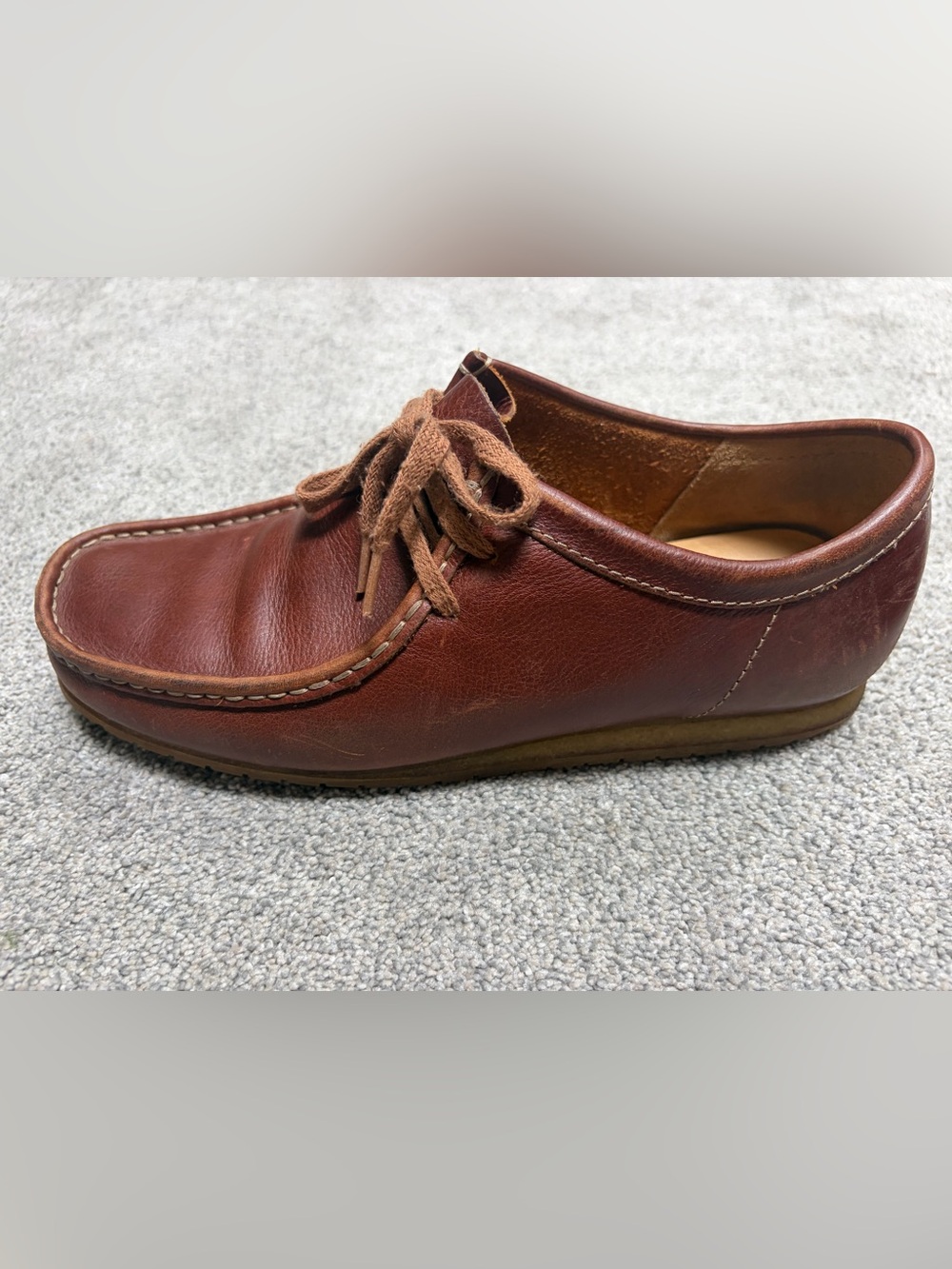 Clarks Men's Wallabee-Shacre II Run Leather Moc Toe Lace Up Shoes - Picture 4 of 8
